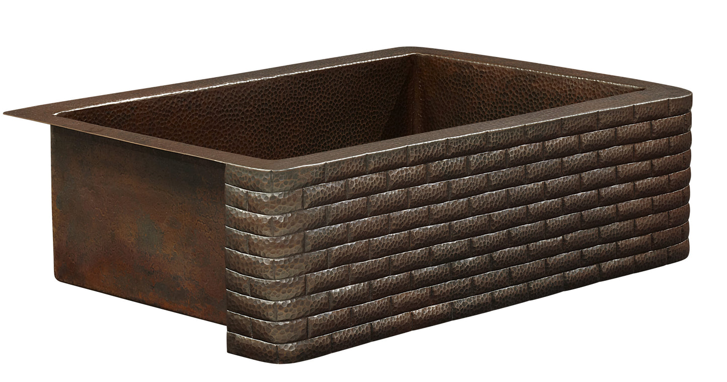 Thompson Traders Thompson Traders Kahlo Hammered Aged Copper Kitchen Sink - Culinary Kitchen OKC