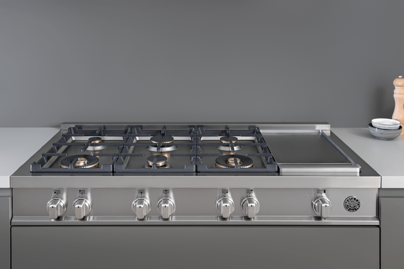 Bertazzoni Bertazzoni Master Series 48" Gas Rangetop w 6 Brass Burners and Electric Griddle - Culinary Kitchen OKC