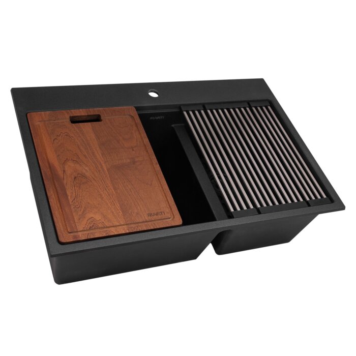 Ruvati Ruvati epiRock Charcoal Black Laundry Sink - Culinary Kitchen OKC