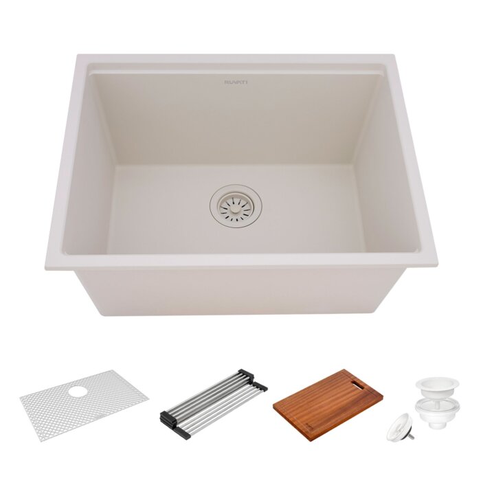 Ruvati Ruvati epiRock 25" White Laundry Sink - Culinary Kitchen OKC
