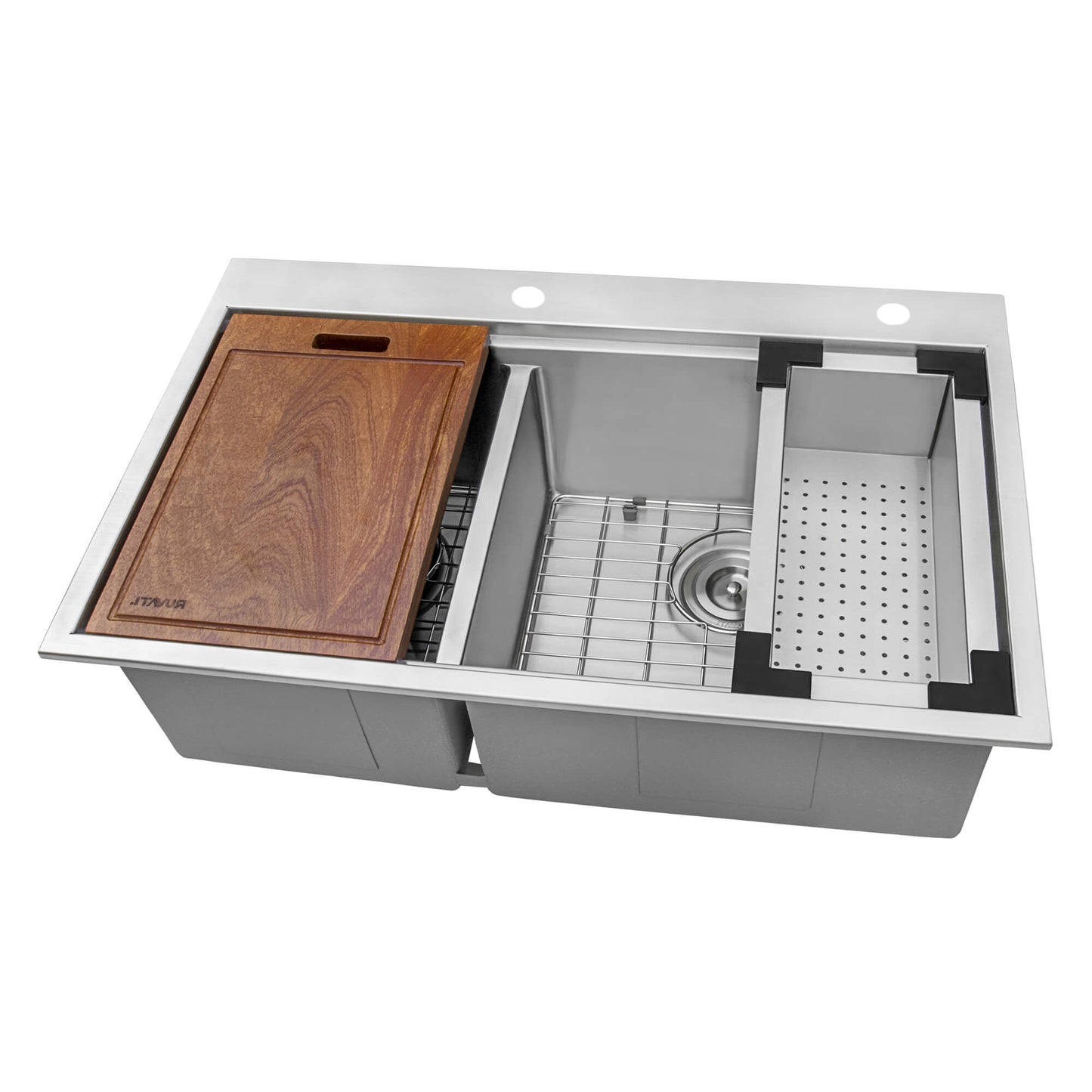 Ruvati Ruvati Siena Drop-In Double Bowl Stainless Steel Kitchen Sink - Culinary Kitchen OKC