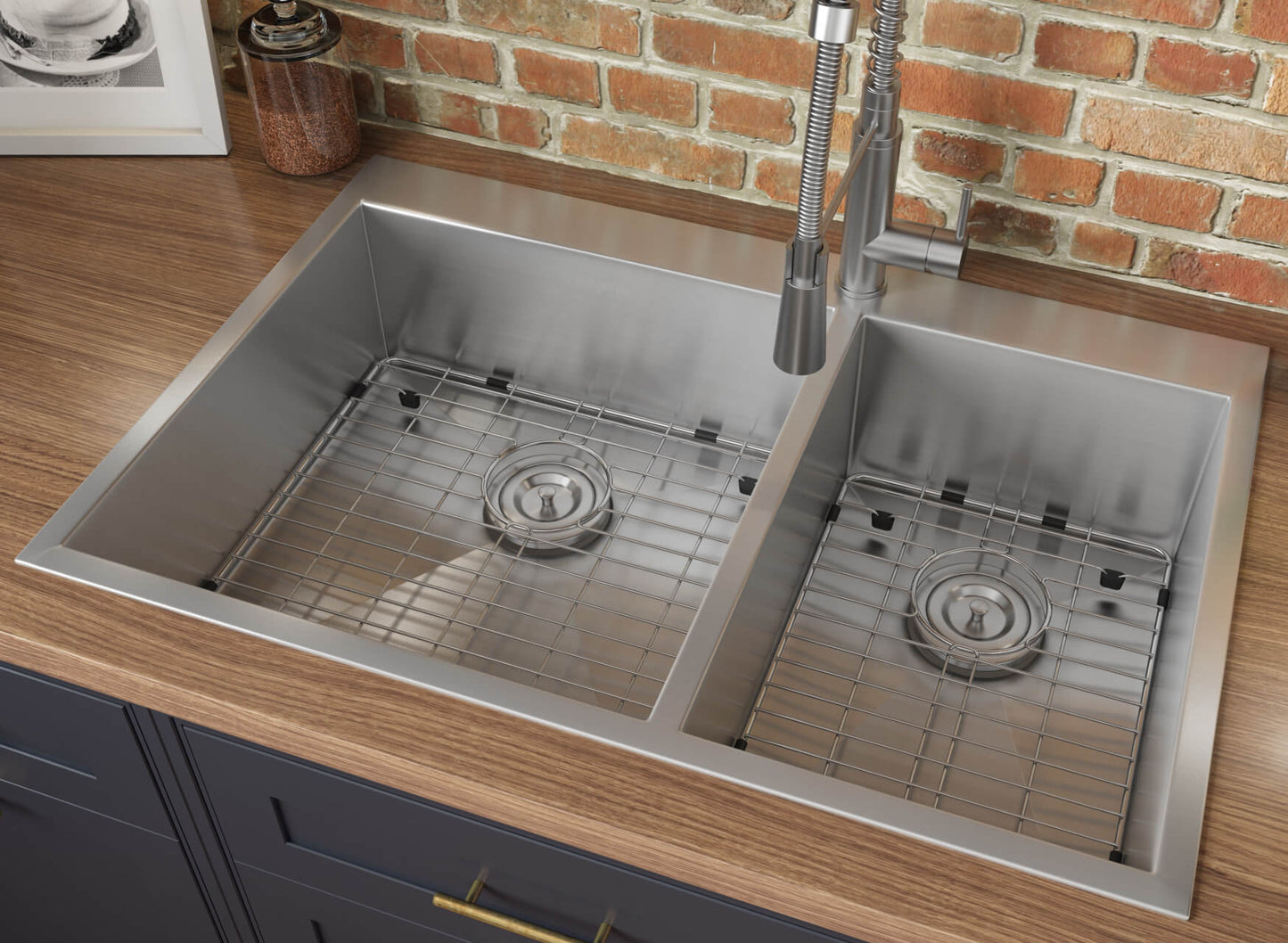 Ruvati Ruvati Tirana 33" x 22" Double Bowl Topmount Kitchen Sink - Culinary Kitchen OKC
