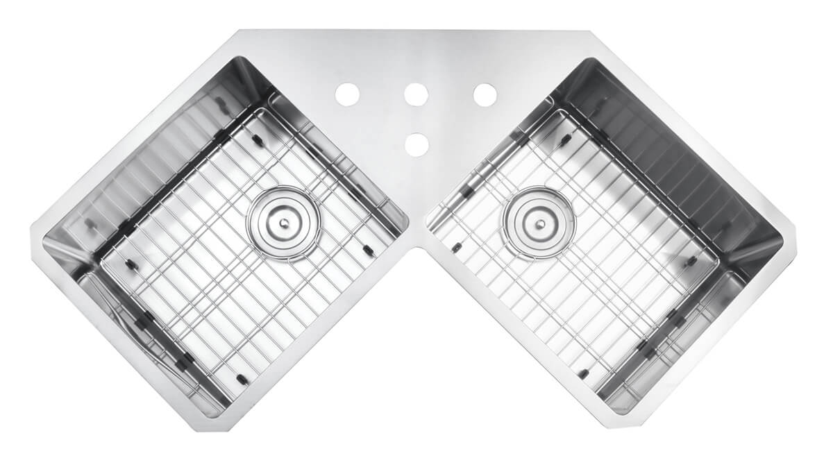 Ruvati Ruvati Gravena Corner Butterfly 44" Kitchen Sink - Culinary Kitchen OKC