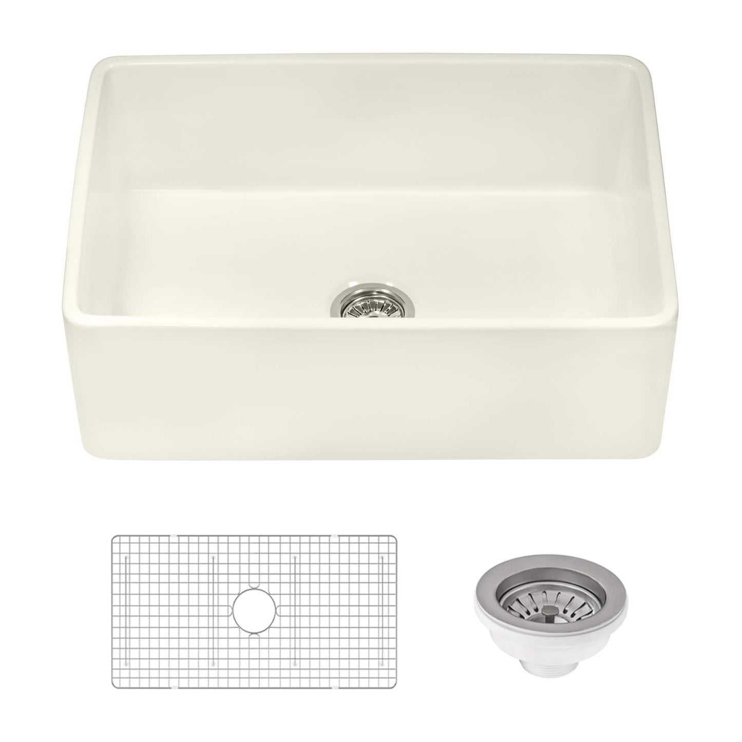 Ruvati Ruvati Fiamma 33" x 20" Farmhouse Apron-Front Kitchen Sink Biscuit Color - Culinary Kitchen OKC