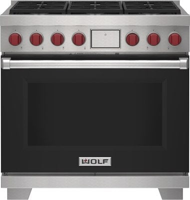 Wolf 36" Dual Fuel Range - 6 Burners