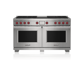 Wolf 60" Dual Fuel Range - 6 Burners, Infrared Charbroiler and Infrared Griddle