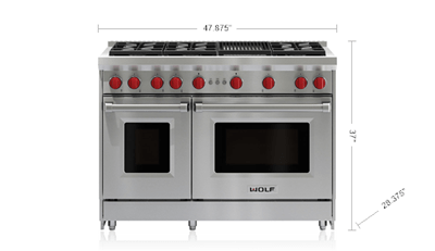 Wolf 48" Gas Range - 6 Burners and Infrared Charbroiler