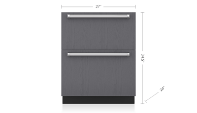 Sub-Zero 27" Designer Refrigerator Drawers - Panel Ready