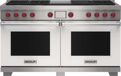 Wolf 60" Dual Fuel Range - 6 Burners, Infrared Charbroiler and Infrared Griddle