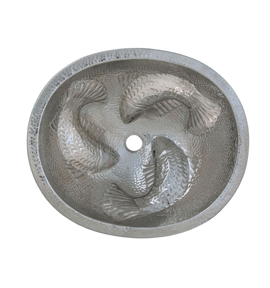 Thompson Traders Thompson Traders Zihuatanejo Hammered Nickel Bathroom Sink - Culinary Kitchen OKC