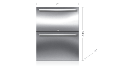 Sub-Zero 24" Designer Outdoor Refrigerator Drawers - Panel Ready