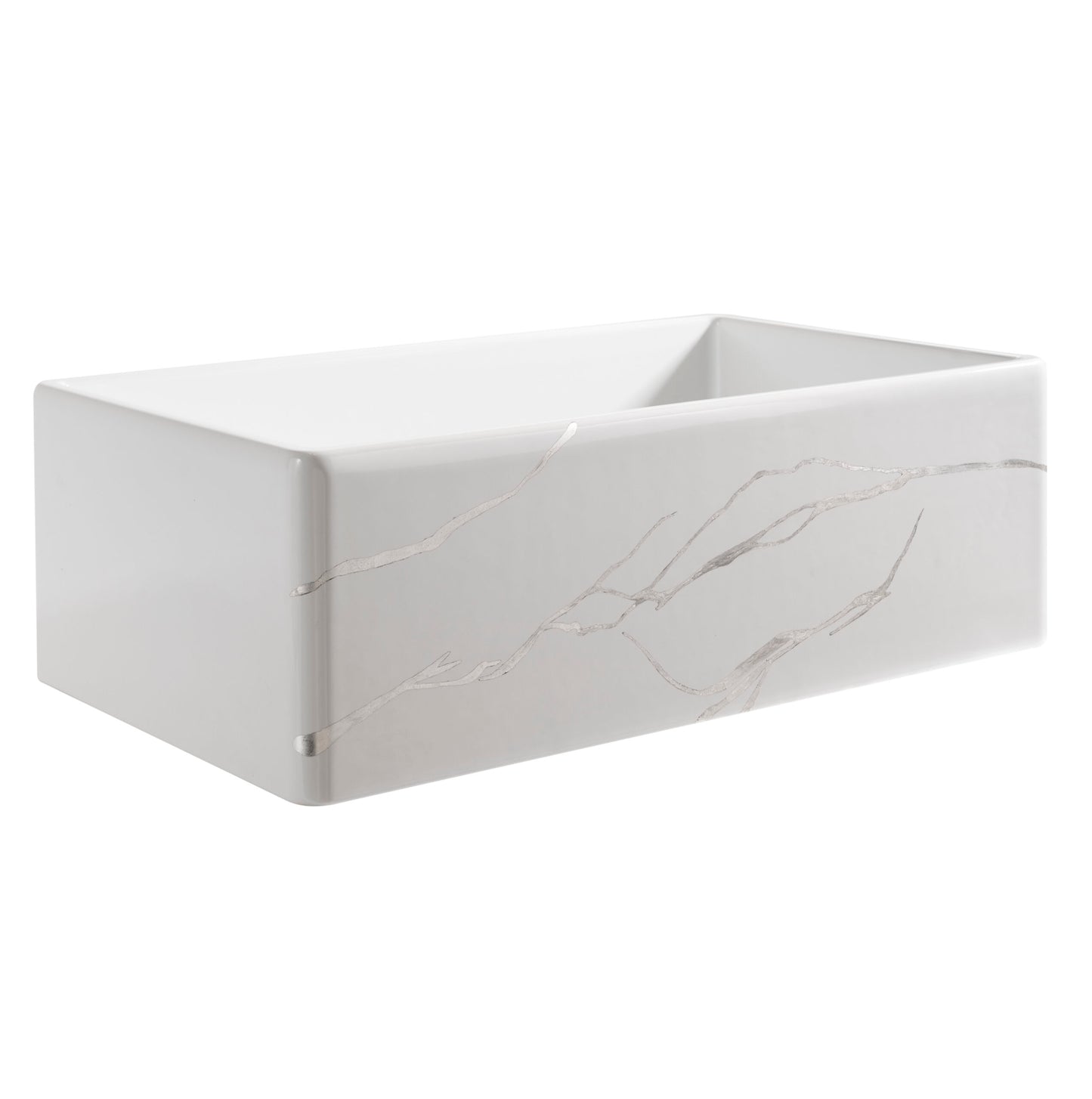 Thompson Traders Thompson Traders Kintsugi Fireclay Silver Kitchen Sink - Culinary Kitchen OKC