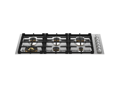Bertazzoni Bertazzoni Master Series 36" Drop-In Gas Cooktop w 6 Brass Burners - Culinary Kitchen OKC