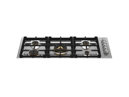 Bertazzoni Bertazzoni Master Series 36" Drop-In Gas Cooktop w 5 Brass Burners - Culinary Kitchen OKC