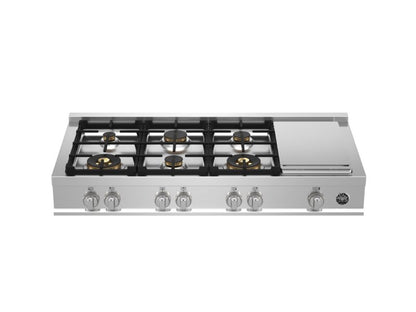 Bertazzoni Bertazzoni Master Series 48" Gas Rangetop w 6 Brass Burners and Electric Griddle - Culinary Kitchen OKC