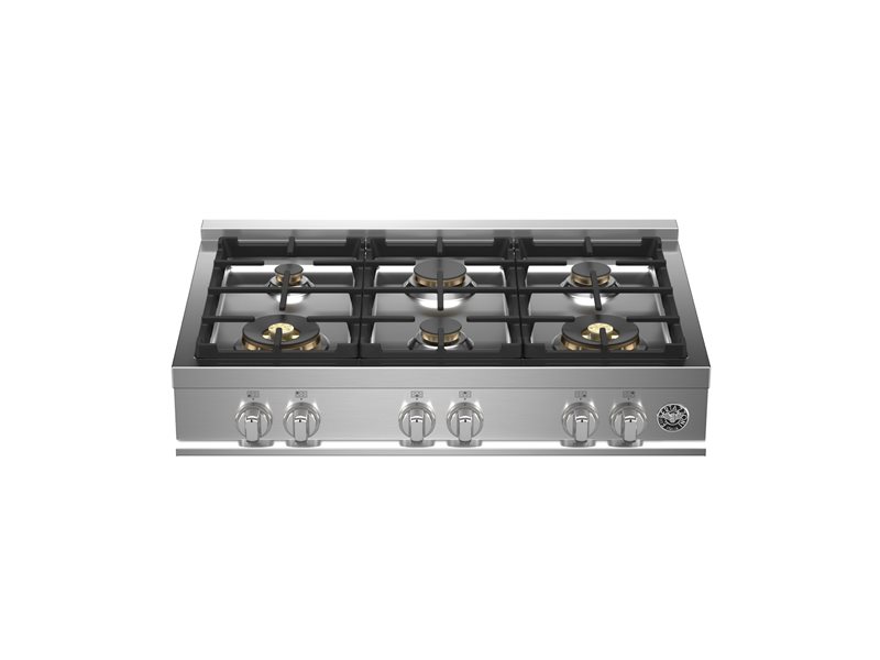 Bertazzoni Bertazzoni Master Series 36" Rangetop w 6 Brass Burners - Culinary Kitchen OKC
