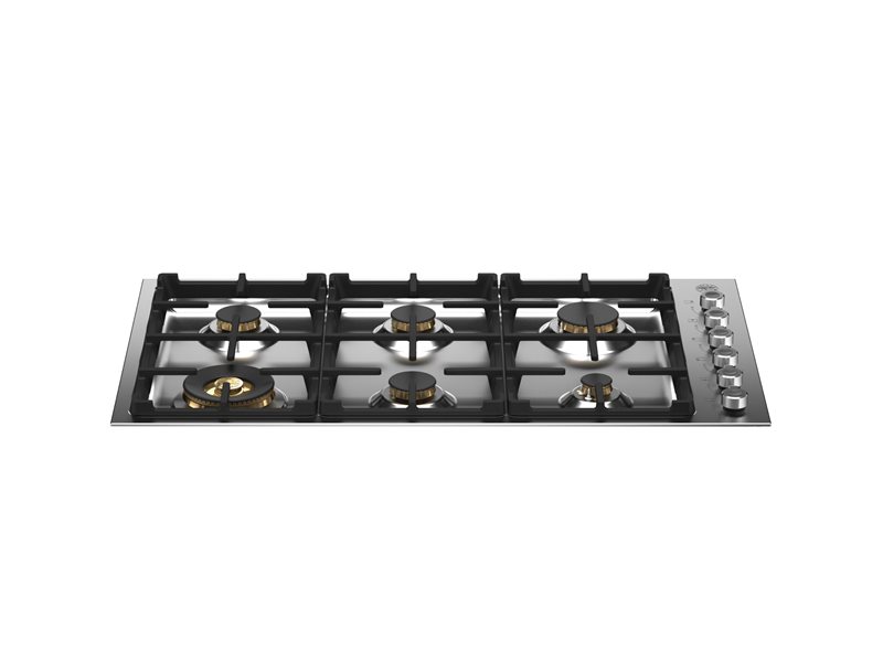 Bertazzoni Bertazzoni Pro Series 36" Drop-In Gas Cooktop 6 Brass Burners - Culinary Kitchen OKC