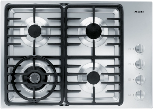 KM 3465 G 30" Gas Cooktop with Wok Burner Stainless Steel