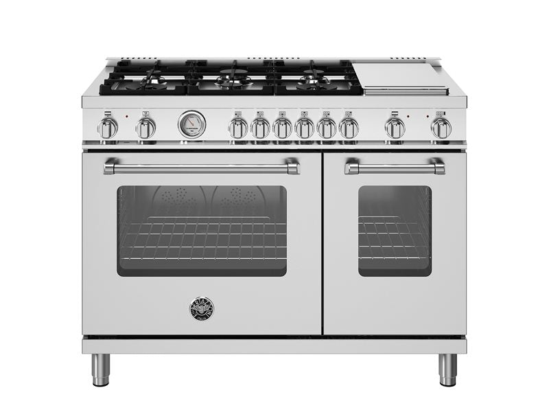 Bertazzoni Bertazzoni Master Series 48" Dual Fuel Range w 6 Burners and Griddle w Electric Oven - Culinary Kitchen OKC