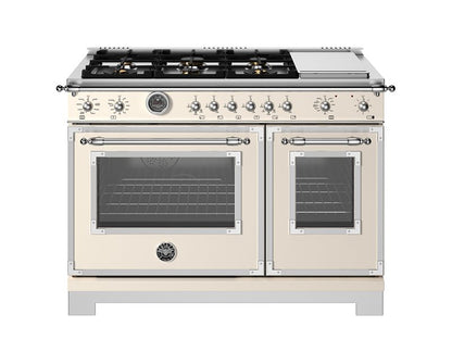 Bertazzoni Bertazzoni Heritage Series 48" Dual Fuel Range w 6 Brass Burners and Griddle w Electric Self-Cleaning Oven - Culinary Kitchen OKC