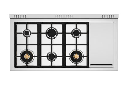 Bertazzoni Bertazzoni Heritage Series 48" Dual Fuel Range w 6 Brass Burners and Griddle w Electric Self-Cleaning Oven - Culinary Kitchen OKC