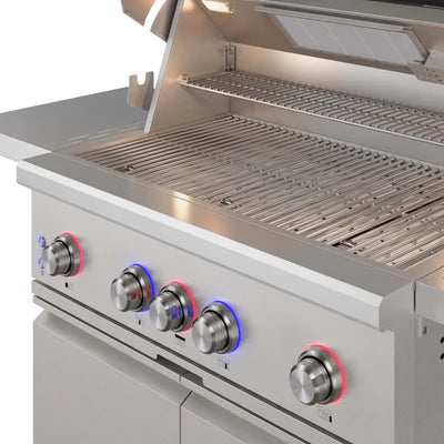 Thor Thor 36" 4 Burners Built-In Gas Grill on cart w Sear/Rear Infrared Burner & Rotisserie Natural Gas - Culinary Kitchen OKC