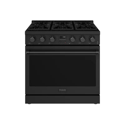 Thor Thor 36" Gas Range in Matte Black - Culinary Kitchen OKC