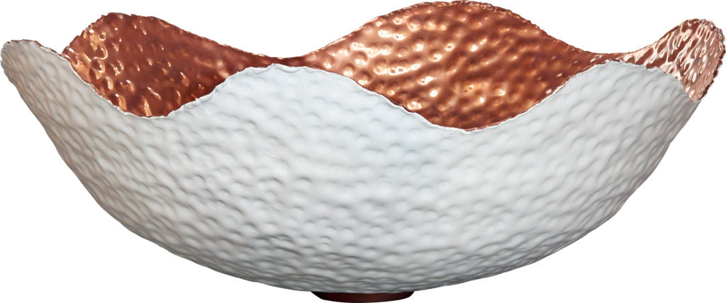 Thompson Traders Thompson Traders Acatlan Rose Gold and White Enamel Bathroom Sink - Culinary Kitchen OKC