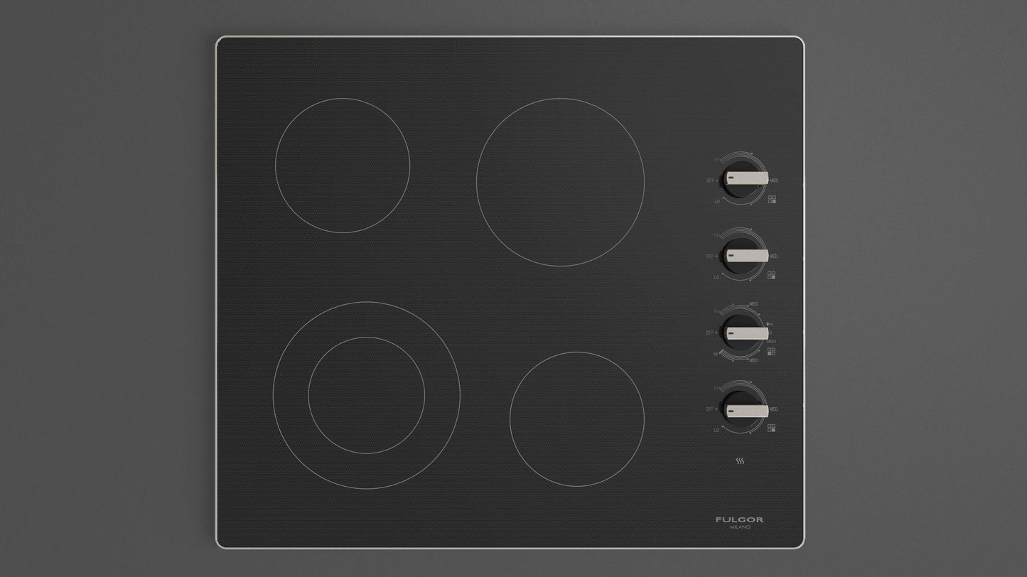 Fulgor Milano Fulgor Milano 24" Radiant Cooktop w Knobs - Culinary Kitchen OKC