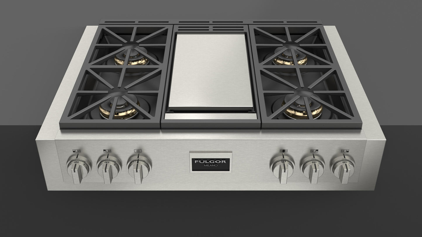 Fulgor Milano Fulgor Milano Sofia 36" Pro Gas Rangetop w Griddle - Culinary Kitchen OKC