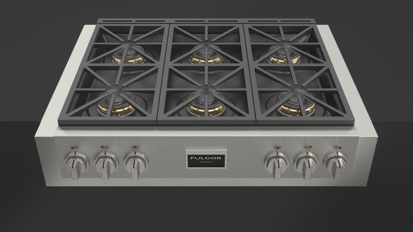 Fulgor Milano Fulgor Milano 36" Pro Gas Range Top - Culinary Kitchen OKC