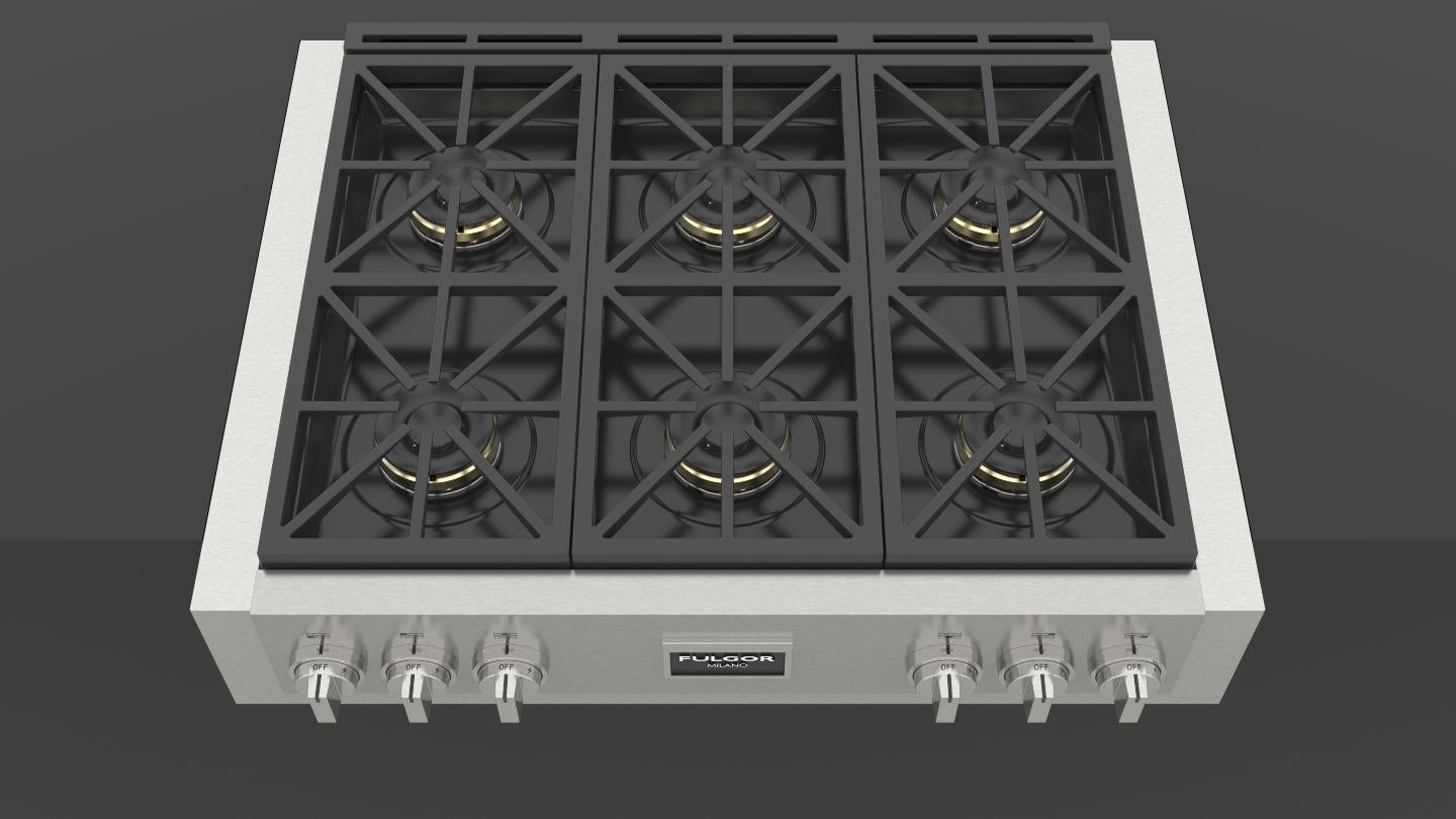 Fulgor Milano Fulgor Milano 36" Pro Gas Range Top - Culinary Kitchen OKC