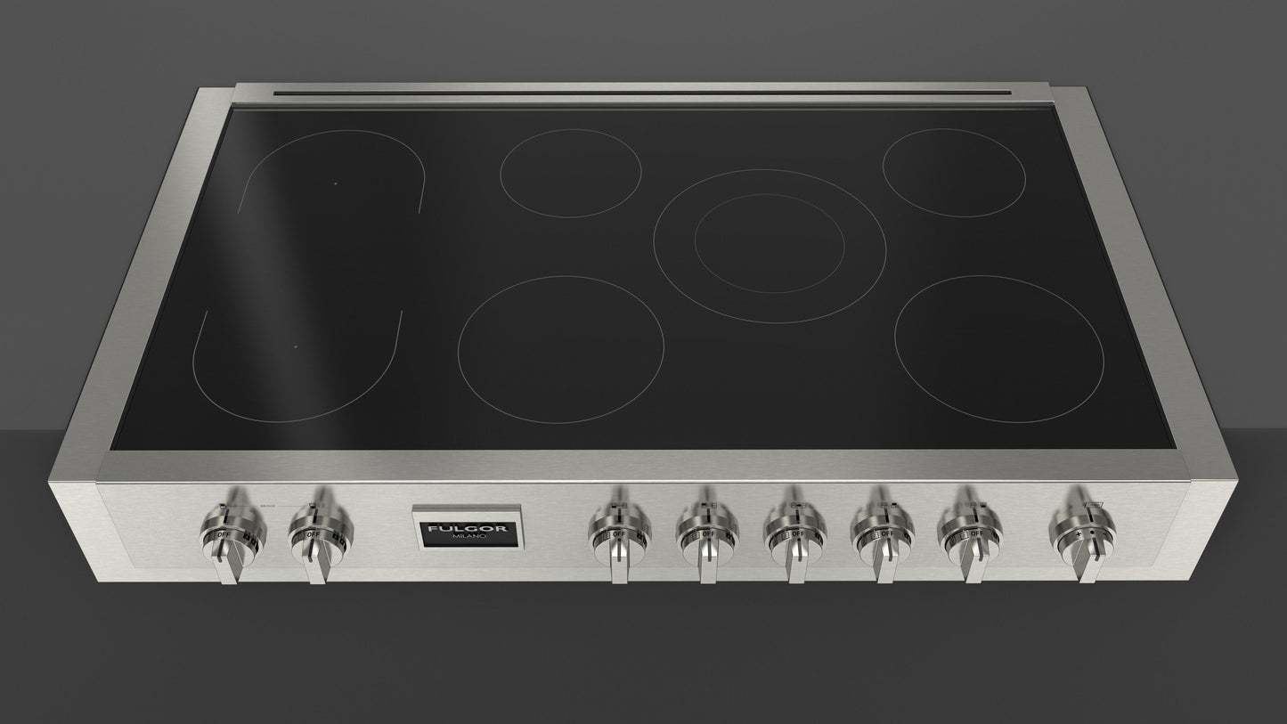 Fulgor Milano Fulgor Milano Sofia 48" Pro Induction Rangetop - All Glass - Culinary Kitchen OKC