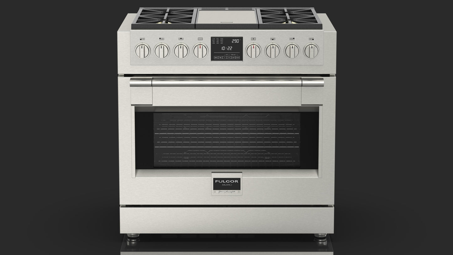 Fulgor Milano Fulgor Milano 36" Dual Fuel Pro Range w Griddle - Culinary Kitchen OKC