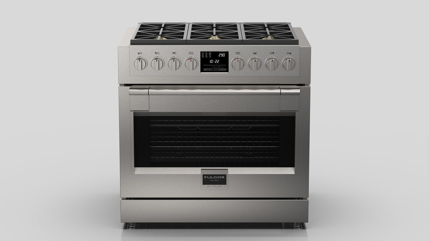 Fulgor Milano Fulgor Milano 36" Dual Fuel Pro Range - Culinary Kitchen OKC