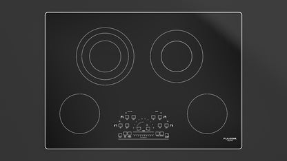 Fulgor Milano Fulgor Milano 30" Radiant Cooktop w Brushed Aluminum Trim - Culinary Kitchen OKC