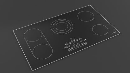 Fulgor Milano Fulgor Milano 36" Radiant Cooktop w Brushed Aluminum Trim - Culinary Kitchen OKC