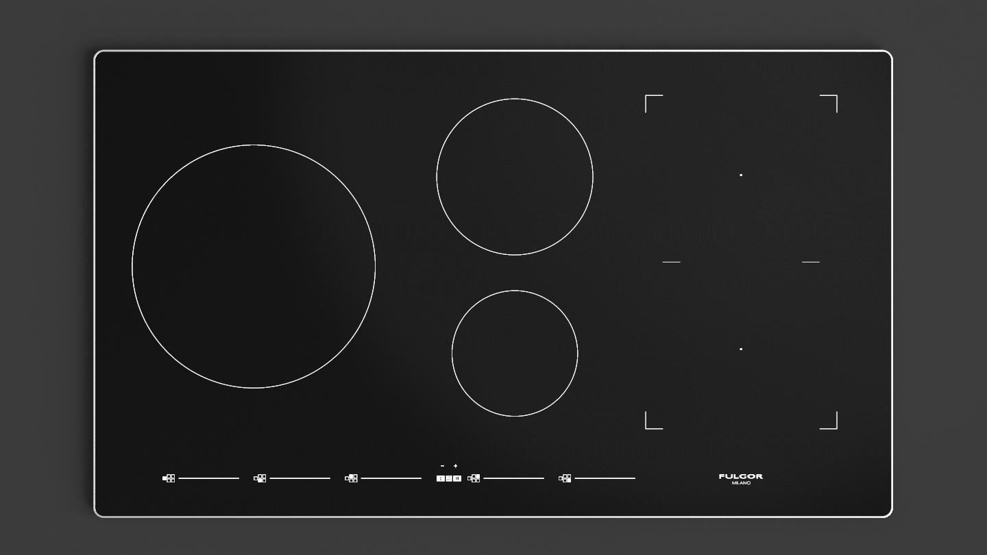 Fulgor Milano Fulgor Milano 36" Induction Cooktop w Brushed Aluminum Trim - Culinary Kitchen OKC