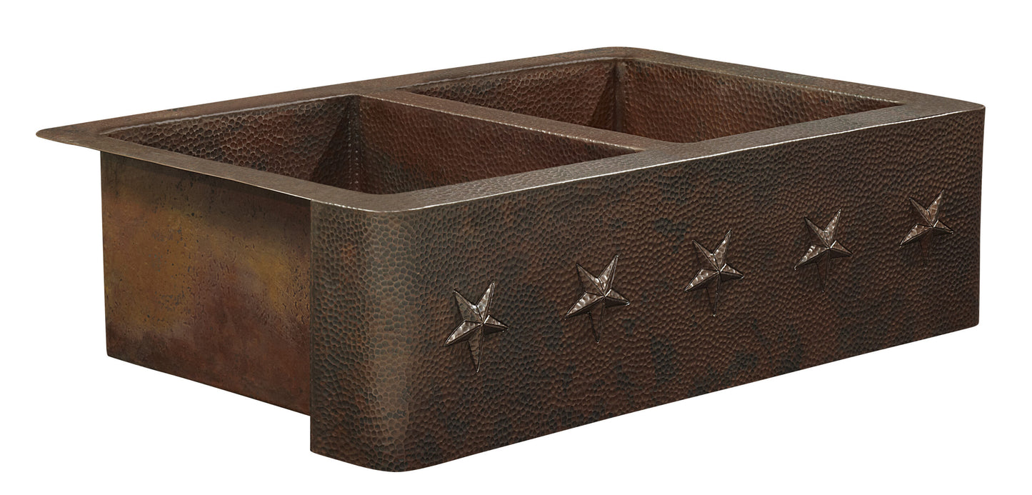 Thompson Traders Thompson Traders Kahlo Hammered Aged Copper Star Kitchen Sink - Culinary Kitchen OKC