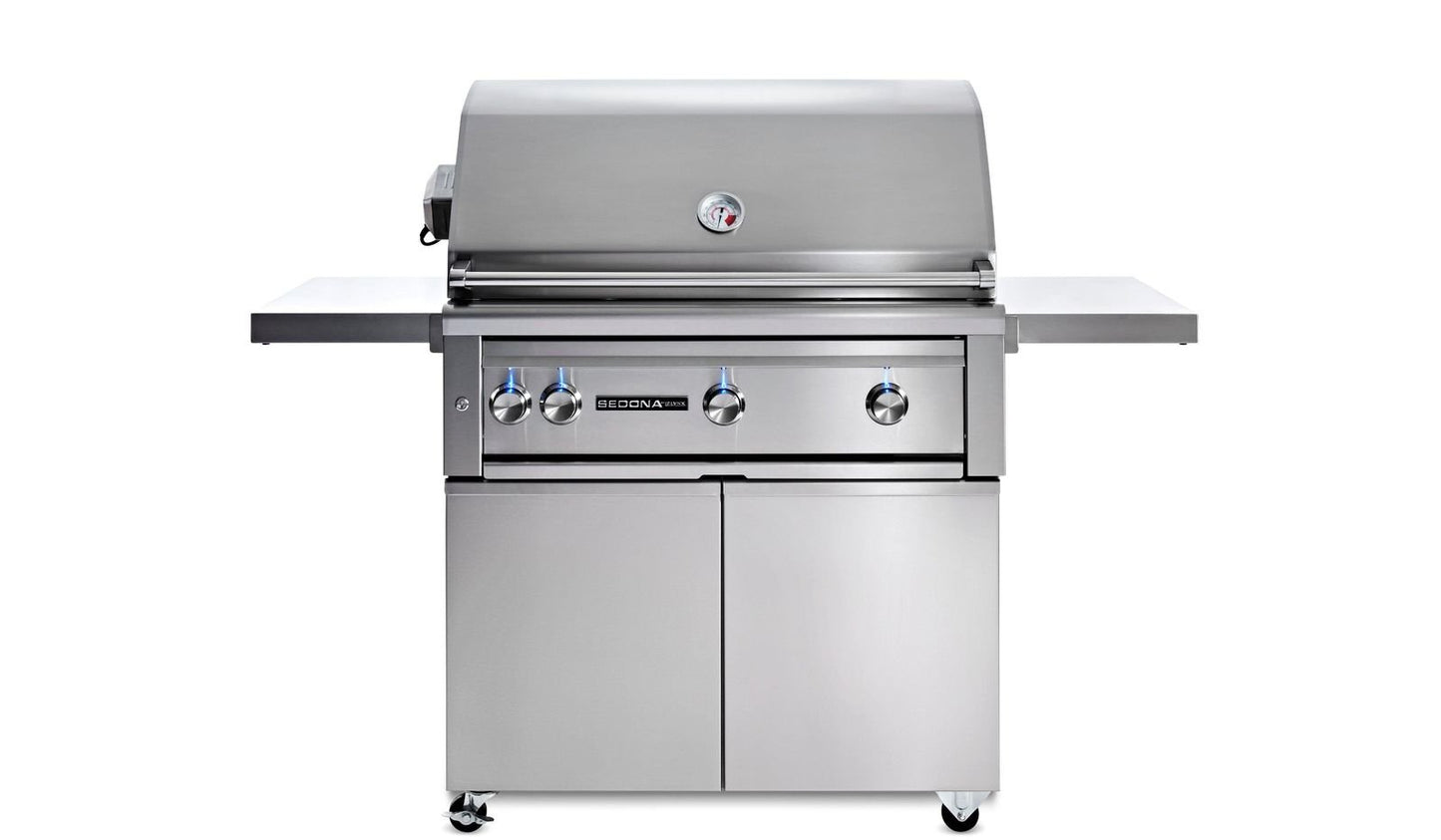 Lynx Lynx 36" Sedona Freestanding Grill and Cart w 1 Infrared Burner and 2 Stainless Steel Burners w Rotisserie - Culinary Kitchen OKC