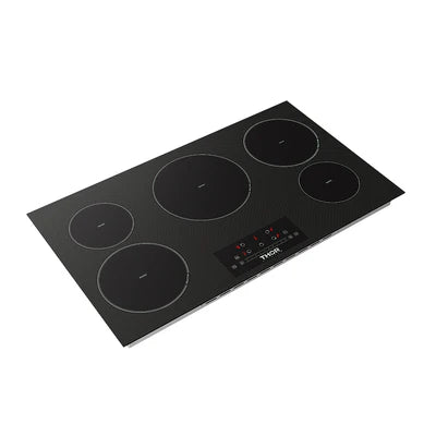 Thor Thor 36" 5-Element Induction Cooktop in Black w Touch Controls - Culinary Kitchen OKC