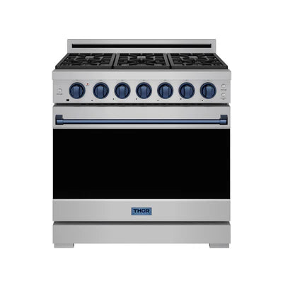 Thor Thor 36" Professional Gas Range w Precision Knob Control in Stainless Steel | Gordon Ramsay Series - Culinary Kitchen OKC