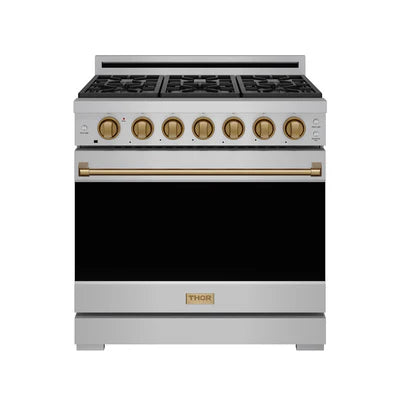 Thor Thor 36" Professional Gas Range w Precision Knob Control in Stainless Steel | Gordon Ramsay Series - Culinary Kitchen OKC