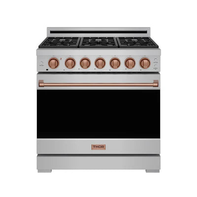 Thor Thor 36" Professional Gas Range w Precision Knob Control in Stainless Steel | Gordon Ramsay Series - Culinary Kitchen OKC