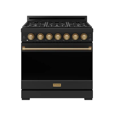 Thor Thor 36" Professional Gas Range w Precision Knob Control in Stainless Steel | Gordon Ramsay Series - Culinary Kitchen OKC