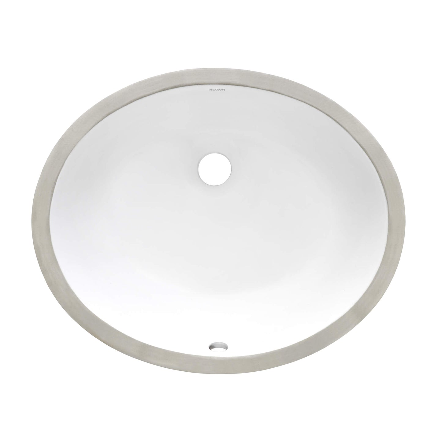 Ruvati Ruvati Krona Oval Bathroom Sink White Porcelain Ceramic - Culinary Kitchen OKC