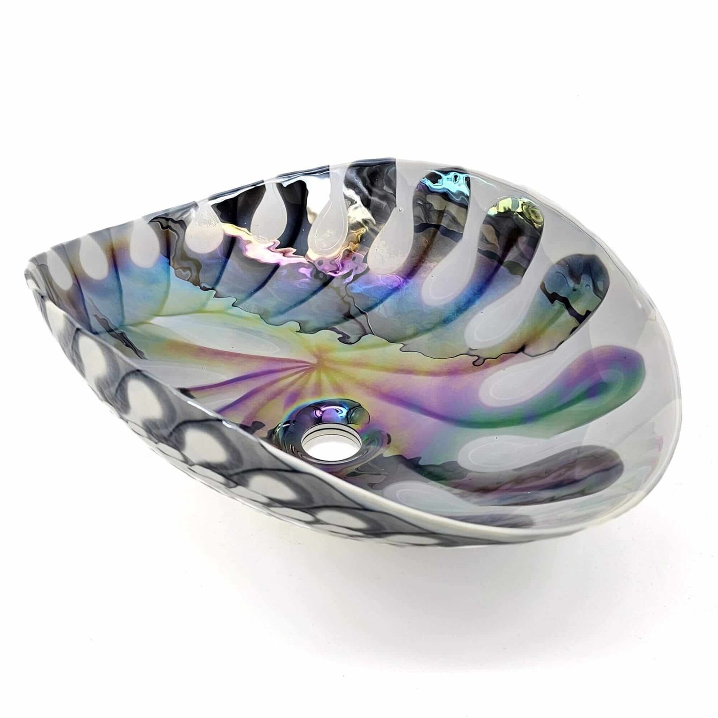 Ruvati Ruvati Murano 19" Glass Art Vessel Seashell Bathroom Sink - Culinary Kitchen OKC