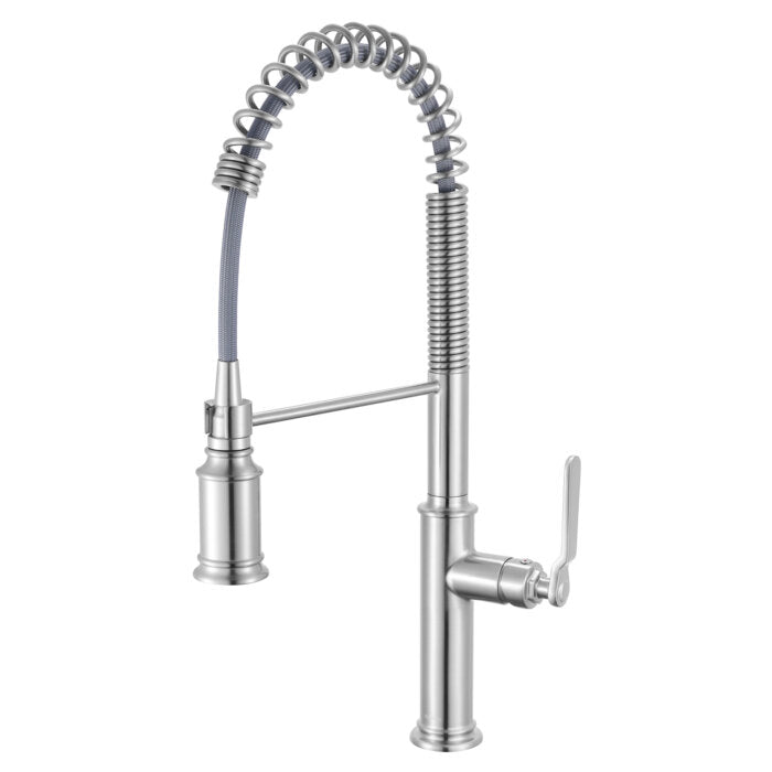 Ruvati Ruvati Bianca Single Handle Pull Down Kitchen Faucet Stainless Steel - Culinary Kitchen OKC