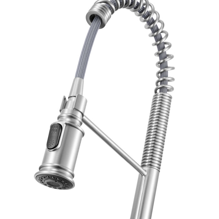 Ruvati Ruvati Bianca Single Handle Pull Down Kitchen Faucet Stainless Steel - Culinary Kitchen OKC