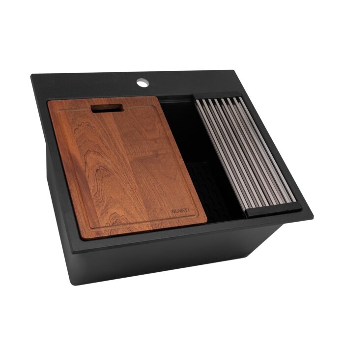Ruvati Ruvati epiRock Charcoal Black Laundry Sink - Culinary Kitchen OKC